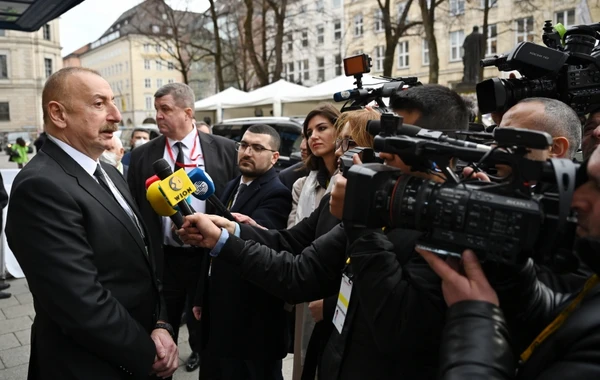 Prezident İlham Əliyev Münxendə televiziya kanallarına müsahibə verib - FOTO/VİDEO - YENİLƏNİB
