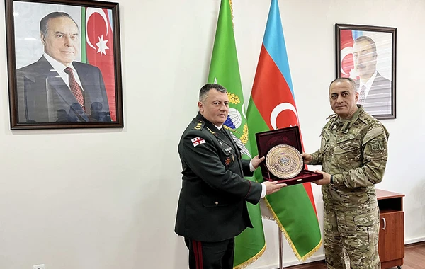 Gürcüstan nümayəndə heyəti XTQ və HDQ hərbi hissələrində olub - FOTO/VİDEO