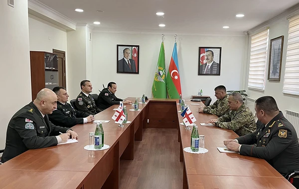 Gürcüstan nümayəndə heyəti XTQ və HDQ hərbi hissələrində olub - FOTO/VİDEO