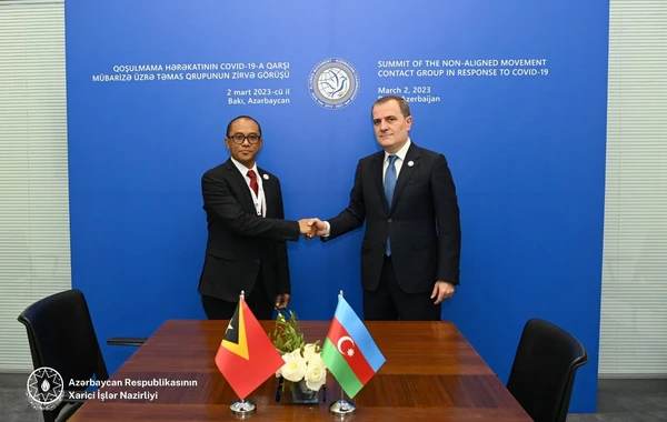 Ceyhun Bayramov Timor Leste Prezidentinin xarici siyasət məsələləri üzrə müşaviri ilə görüşüb - FOTO