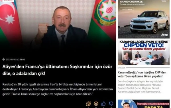 СМИ Турции: Президент Ильхам Алиев выразил решительный протест против колониальной политики Франции - ФОТО