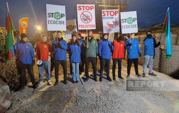 Акция протеста на дороге Ханкенди-Лачын продолжается и в ночные часы - ФОТО