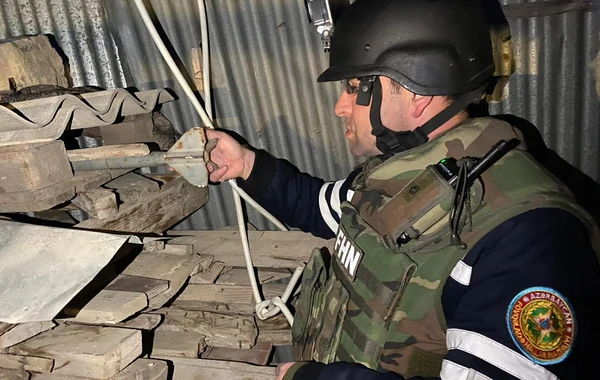 Bakıda döyüşə yararlı tank mərmisi aşkarlanıb - FOTO/VİDEO