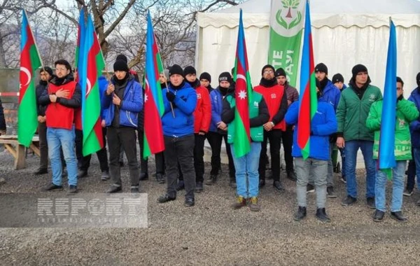 Акция протеста на дороге Ханкенди - Лачын продолжается уже 87-й день - ФОТО