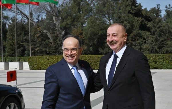 Azərbaycan Prezidenti İlham Əliyev Albaniya Prezidenti Bayram Beqay ilə görüşüb - FOTO - YENİLƏNİB