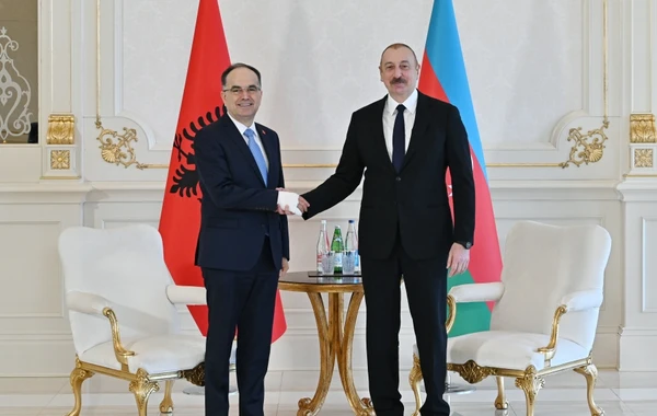 Azərbaycan Prezidenti İlham Əliyev Albaniya Prezidenti Bayram Beqay ilə görüşüb - FOTO - YENİLƏNİB
