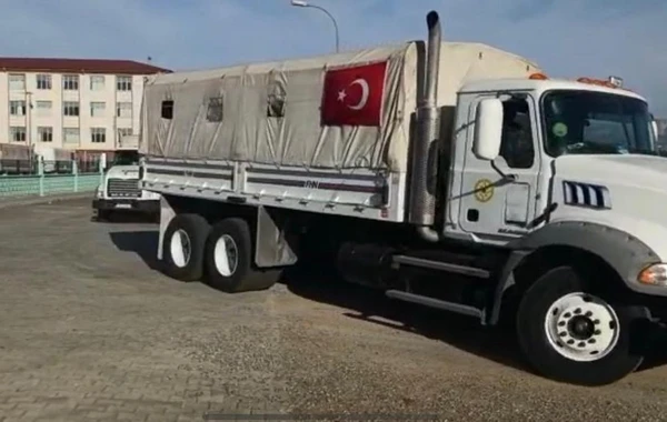 Türkiyəyə humanitar yardım aparmış vasitələrin növbəti hissəsi Bakıya qayıdır - FOTO/VİDEO