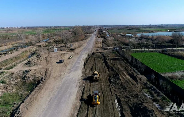 Yenikənd-Biləsuvar avtomobil yolu yenidən qurulur - FOTO/VİDEO