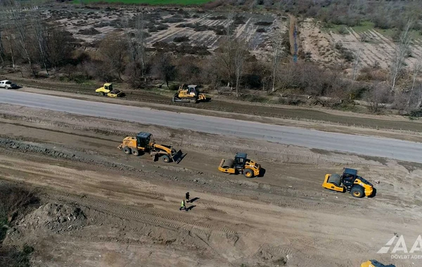 Yenikənd-Biləsuvar avtomobil yolu yenidən qurulur - FOTO/VİDEO