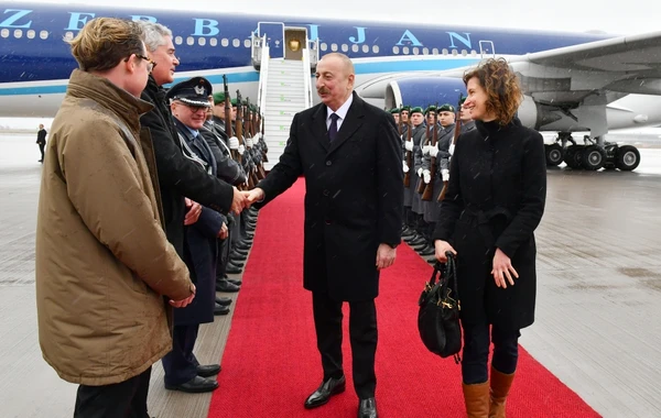 Prezident İlham Əliyev Almaniyaya işgüzar səfərə gedib - FOTO