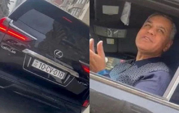 Bakıda lüks maşının sürücüsündən yol keçən xanımlara əxlaqsız hərəkət - VİDEO