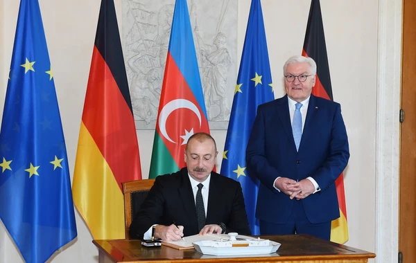Azərbaycan və Almaniya prezidentlərinin Berlində təkbətək görüşü olub - FOTO