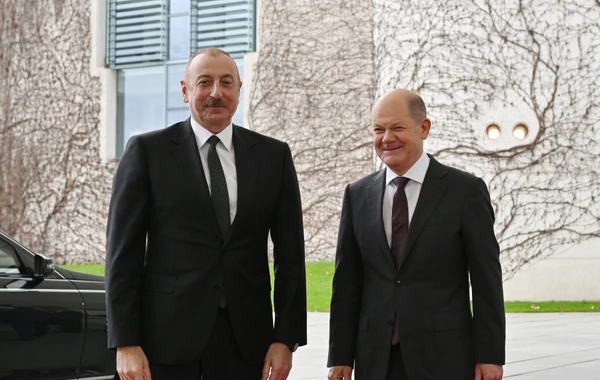 Prezident İlham Əliyevin Berlində Almaniya Kansleri Olaf Şolts ilə təkbətək görüşü olub - YENİLƏNİB - FOTO