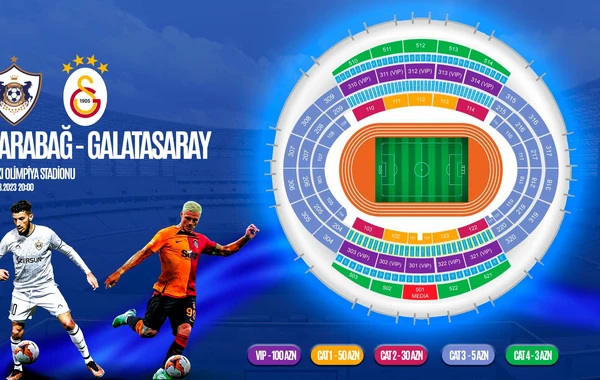 "Qarabağ" - "Qalatasaray" oyununun biletləri bu tarixdə satışa çıxarılacaq