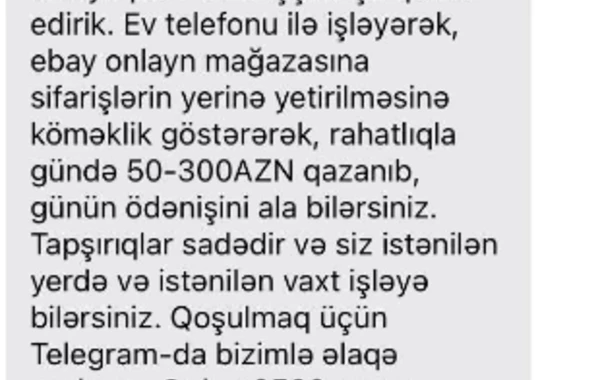Bu mesajlardan sizə də gəlir?  - Ehtiyatlı olun! - FOTO