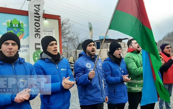Акция на дороге Ханкенди-Лачын: демонстранты уже 98 дней требуют положить конец экотеррору