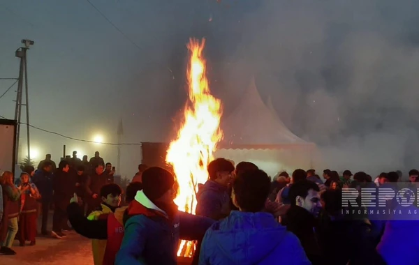 Şuşada Novruz tonqalı qalanıb, aksiya bayram əhvali-ruhiyyəsi ilə davam edir - FOTO