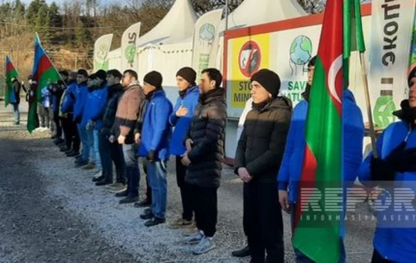 Экоакция на дороге Ханкенди - Лачын продолжается 102 дня - ФОТО