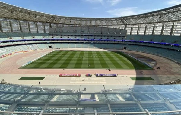 Bakı Olimpiya Stadionu Azərbaycan və Türkiyə bayraqları ilə bəzədilir - FOTO