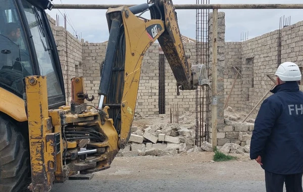 Fövqəladə Hallar Nazirliyi Bakıda qanunsuz tikilən obyektləri söküb - FOTO