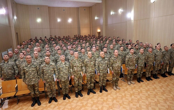 Hərbi hissələrdə birinci rübün nəticələrinə dair yekun iclas keçirilib - FOTO
