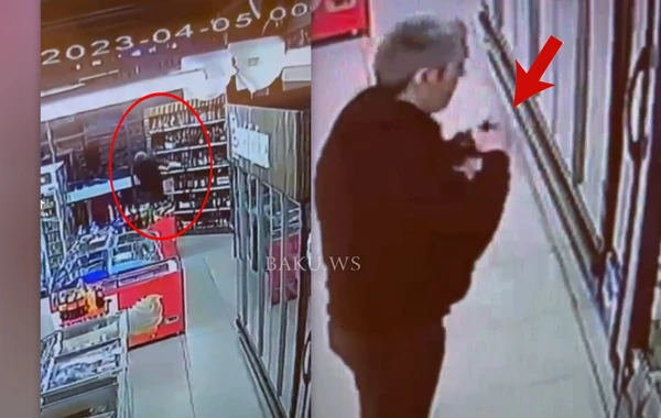 Bakıda marketdən 110 manatlıq içki oğurlandı - ANBAAN VİDEO