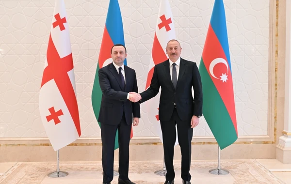 Azərbaycan Prezidentinin Gürcüstanın Baş naziri ilə təkbətək görüşü başlayıb - FOTO - YENİLƏNİB