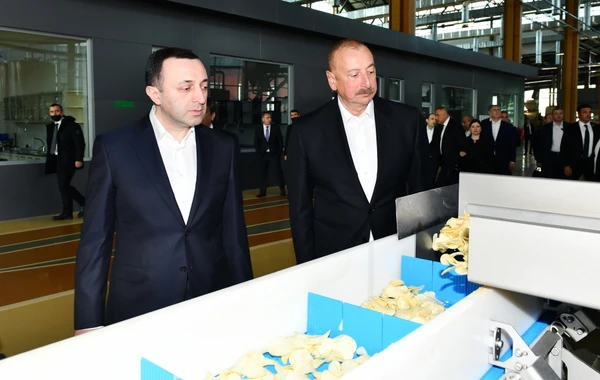 İlham Əliyev və İrakli Qaribaşvili Qəbələ Qida Şəhərciyində olublar - FOTO