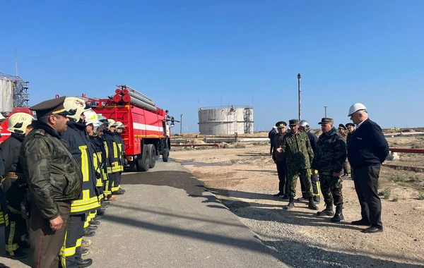 FHN neft yığma məntəqəsində təlim keçirib - FOTO/VİDEO