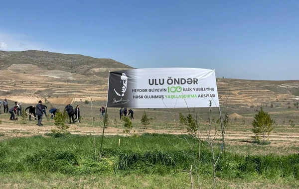 Heydər Əliyevin 100 illik yubileyi ilə əlaqədar Cəbrayılda ağacəkmə aksiyası keçirilib - FOTO