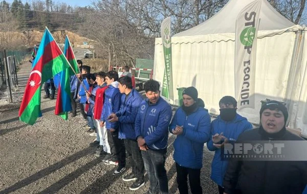 Xankəndi-Laçın yolu: Ekofəalların aksiyası 120 gündür yüksək fəallıqla davam edir - FOTO