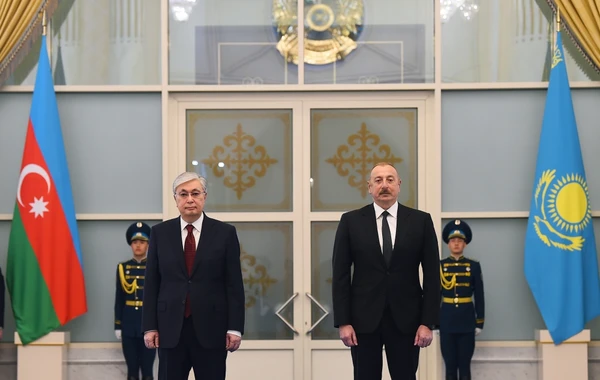 В Астане состоялась церемония официальной встречи Ильхама Алиева - ВИДЕО