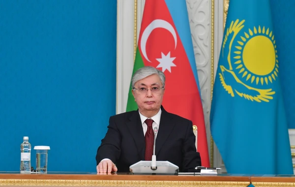 Президенты Азербайджана и Казахстана выступили с заявлениями для прессы - ФОТО