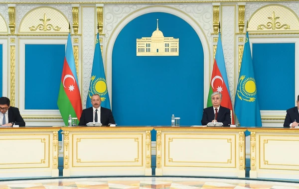 Azərbaycan-Qazaxıstan sənədləri imzalanıb - FOTO - YENİLƏNİB