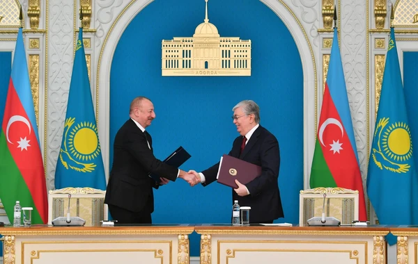 Azərbaycan-Qazaxıstan sənədləri imzalanıb - FOTO - YENİLƏNİB