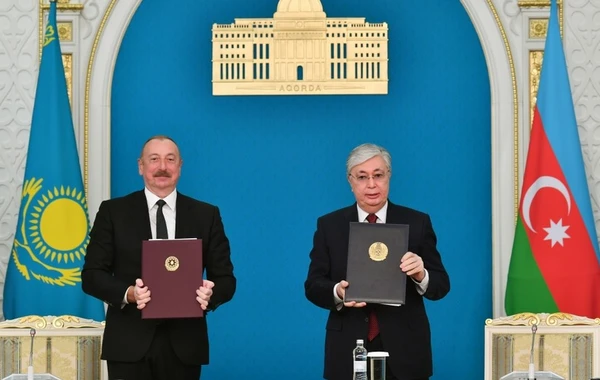 Azərbaycan-Qazaxıstan sənədləri imzalanıb - FOTO - YENİLƏNİB