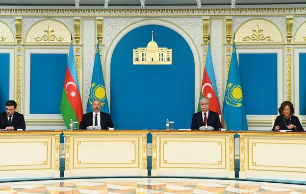 Azərbaycan-Qazaxıstan sənədləri imzalanıb - FOTO - YENİLƏNİB