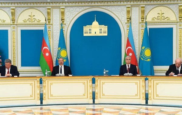 Azərbaycan-Qazaxıstan sənədləri imzalanıb - FOTO - YENİLƏNİB