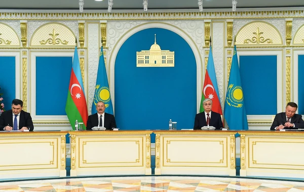 Azərbaycan-Qazaxıstan sənədləri imzalanıb - FOTO - YENİLƏNİB