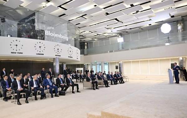 Azərbaycan və Qazaxıstan prezidentləri Astana Beynəlxalq Maliyyə Mərkəzində olublar - FOTO - YENİLƏNİB