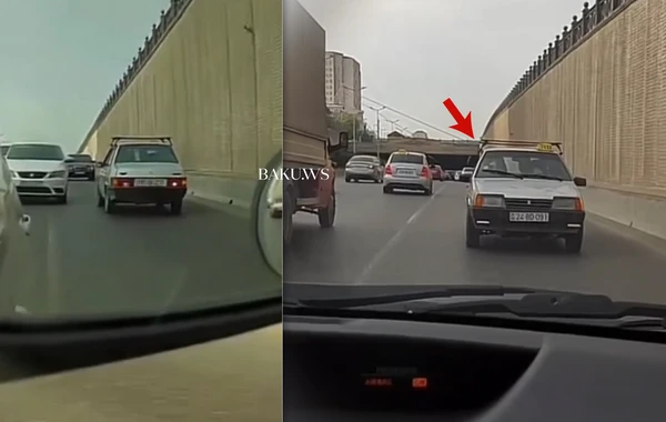 Bakıda avtomobili tərsinə sürən şəxs cəzalandırıldı - YENİLƏNİB - ANBAAN VİDEO