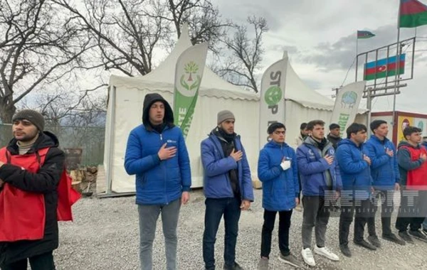 Xankəndi-Laçın yolu: Ekofəalların aksiyası 4 aydır yüksək fəallıqla davam edir - FOTO
