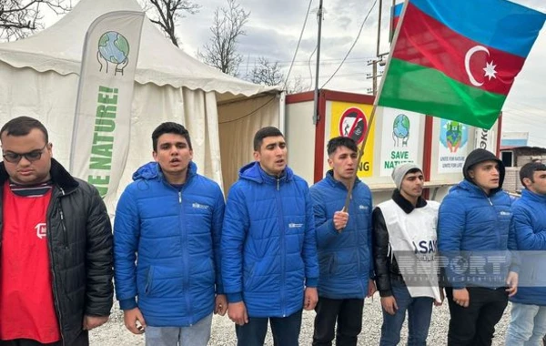 Xankəndi-Laçın yolu: Ekofəalların aksiyası 4 aydır yüksək fəallıqla davam edir - FOTO