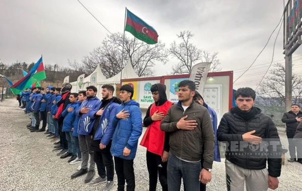 Xankəndi-Laçın yolu: Ekofəalların aksiyası 4 aydır yüksək fəallıqla davam edir - FOTO