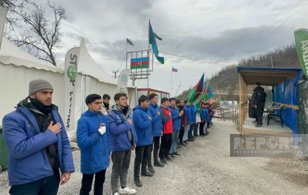 Xankəndi-Laçın yolu: Ekofəalların aksiyası 4 aydır yüksək fəallıqla davam edir - FOTO