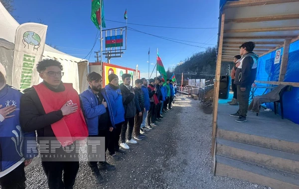 Xankəndi-Laçın yolu: Ekofəalların aksiyası 123 gündür yüksək fəallıqla davam edir - FOTO