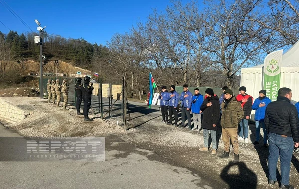 Xankəndi-Laçın yolu: Ekofəalların aksiyası 123 gündür yüksək fəallıqla davam edir - FOTO