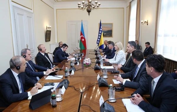 İlham Əliyevin Bosniya və Herseqovina lideri ilə geniş tərkibdə görüşü olub - YENİLƏNİB