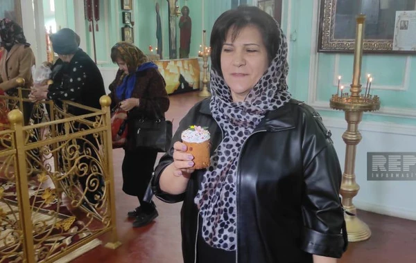 Gəncədə yaşayan xristianlar Pasxa bayramını qeyd edirlər - FOTO