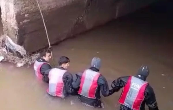 Beyləqanda kanala düşən hərbçinin axtarışları davam etdirilir - FOTO/VİDEO